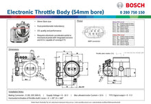 Load image into Gallery viewer, BOSCH 54MM DBW THROTTLE BODY | 0280750150