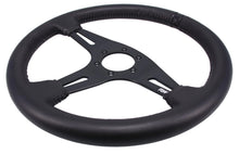 Load image into Gallery viewer, 350MM LEATHER STEERING WHEELS ~ FLAT-NZRACEWORKS-Autoignite NZ