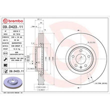 Load image into Gallery viewer, Brembo Prime UV Coated Brake Rotor 349mm | 09.D423.11