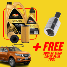 Load image into Gallery viewer, NISSAN NAVARA NP300 OIL CHANGE COMBO + FREE SQUARE SUMP PLUG TOOL