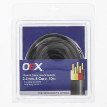 Load image into Gallery viewer, OEX 2.5mm 5 Core Trailer Cable, With Black Sheath - 10m Blister Pack