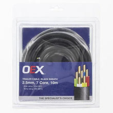 Load image into Gallery viewer, OEX 2.5mm 7 Core Trailer Cable, With Black Sheath - 10m Blister Pack