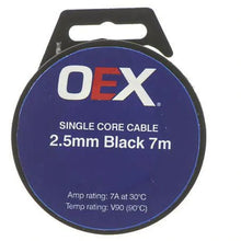 Load image into Gallery viewer, OEX 2.5mm Single Core Automotive Cable, Black - 7m Roll
