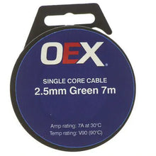 Load image into Gallery viewer, OEX 2.5mm Single Core Automotive Cable, Green - 7m Roll (NZ Ref.148)