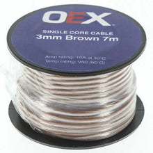 Load image into Gallery viewer, OEX 3mm Single Core Automotive Cable, Brown - 7m Roll