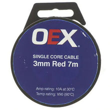 Load image into Gallery viewer, OEX 3mm Single Core Automotive Cable, Red - 7m Roll