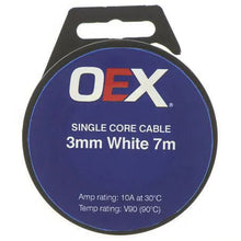 Load image into Gallery viewer, OEX 3mm Single Core Automotive Cable, White- 7m Roll