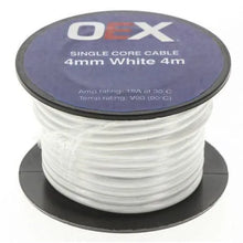 Load image into Gallery viewer, OEX 4mm Single Core Automotive Cable, White - 4m Roll