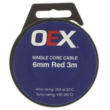 Load image into Gallery viewer, OEX 6mm Single Core Automotive Cable, Red - 3m Roll