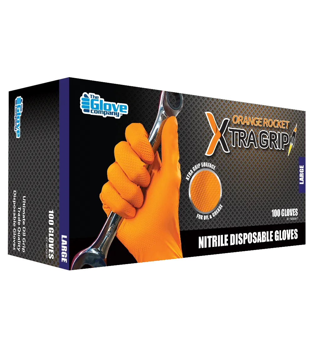 Orange Rocket Xtra Grip® Disposable Gloves – Autoignite NZ