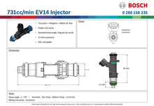 Load image into Gallery viewer, BOSCH 731CC 3/4 LENGTH 14MM DENSO CONNECTOR | INJ-296