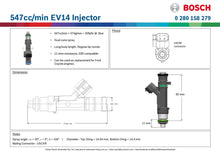 Load image into Gallery viewer, INJECTION VALVE BOSCH 547cc
