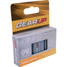 Load image into Gallery viewer, GEARUP 9V ALKALINE BATTERY 3-PACK | GU9V-3
