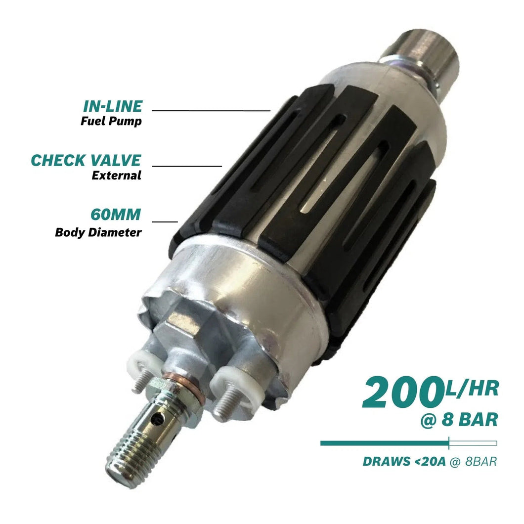 200L/H @8BAR IN-LINE FUEL PUMP BOSCH | 0 580 B00 12U-BOSCH-Autoignite NZ
