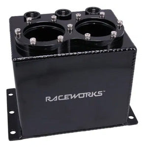 2.5L SURGE TANK KIT BLACK SUIT TWIN 60MM PUMPS/HANGERS | ALY-232BK-AUTOIGNITE-Autoignite NZ