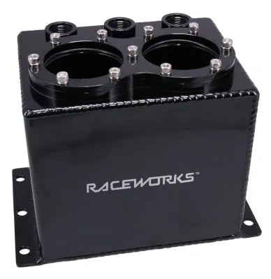 2.5L SURGE TANK KIT BLACK SUIT TWIN 60MM PUMPS/HANGERS | ALY-232BK-AUTOIGNITE-Autoignite NZ