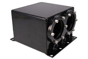 2.5L TWIN UNDERCAR SURGE TANK SUITS TWIN 60MM PUMPS/HANGERS | ALY-233BK-AUTOIGNITE-Autoignite NZ
