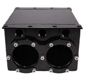 2.5L TWIN UNDERCAR SURGE TANK SUITS TWIN 60MM PUMPS/HANGERS | ALY-233BK-AUTOIGNITE-Autoignite NZ