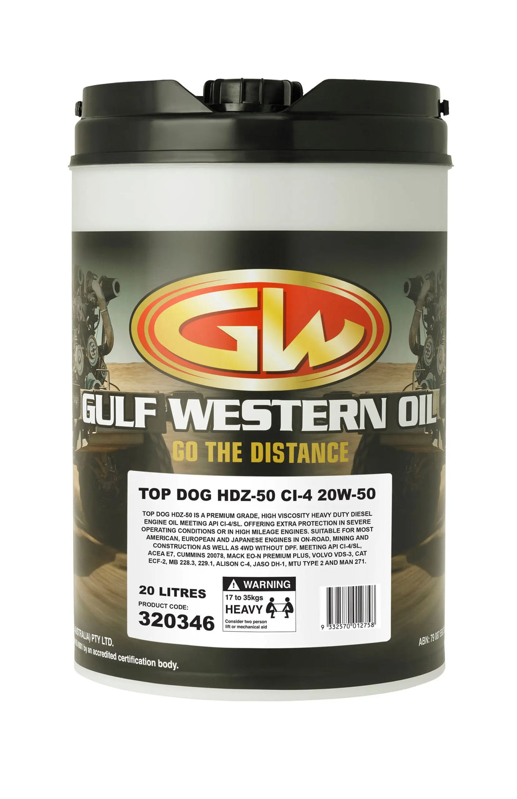 TOP DOG HDZ 20W-50 CI-4 20L