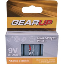 Load image into Gallery viewer, GEARUP 9V ALKALINE BATTERY 3-PACK | GU9V-3
