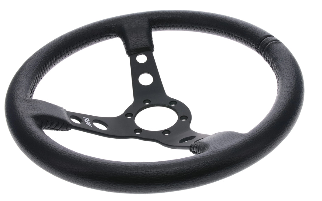 350MM SUEDE STEERING WHEELS ~ DISHED-NZRACEWORKS-Autoignite NZ