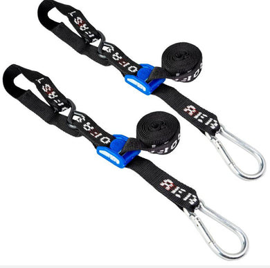 37mm Motorcycle Tiedown Pair - Karabiner Hook 2m | 700kg's-TIE DOWN-Autoignite NZ