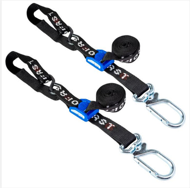 37mm Motorcycle Tiedown Pair - Swivel Karabiner Hook 2m | 700kg's-TIE DOWN-Autoignite NZ