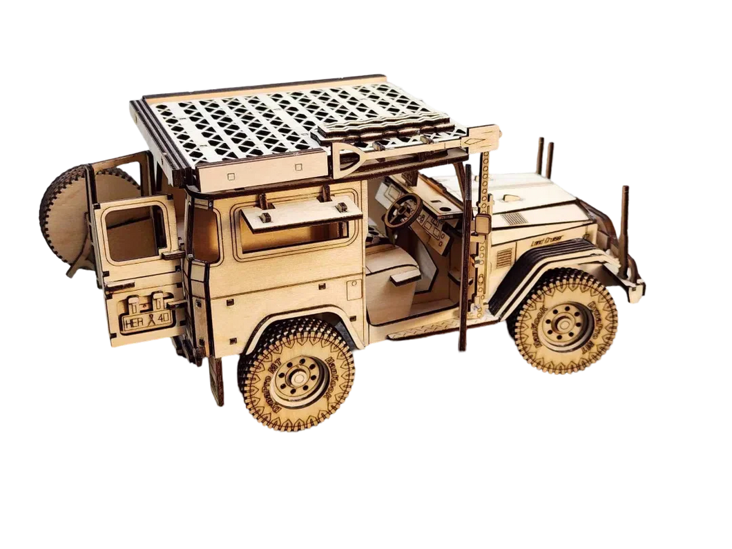 3D WOODEN CONSTRUCTION KIT | TOYOTA FJ40 CUSTOM-PICKY-Autoignite NZ