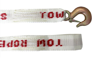 4m x 50mm Tow Rope - Forged Hook / Sewn Loop 50mm x 4m | 4000kg's-TIE DOWN-Autoignite NZ