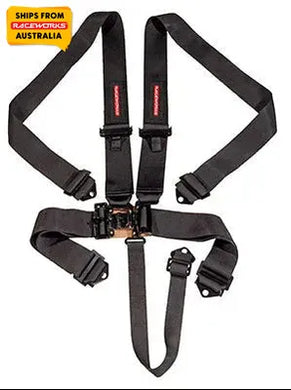 5 POINT SFI LATCH/LINK HARNESS (BLACK) | VPR-100BK-NZRACEWORKS-Autoignite NZ