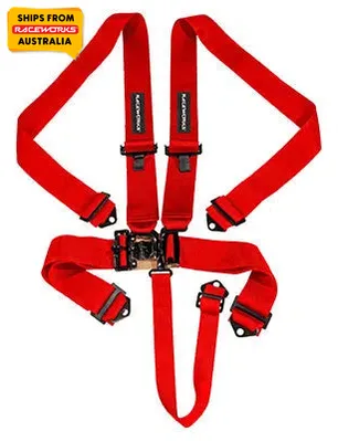 5 POINT SFI LATCH/LINK HARNESS (RED) | VPR-100RD-NZRACEWORKS-Autoignite NZ