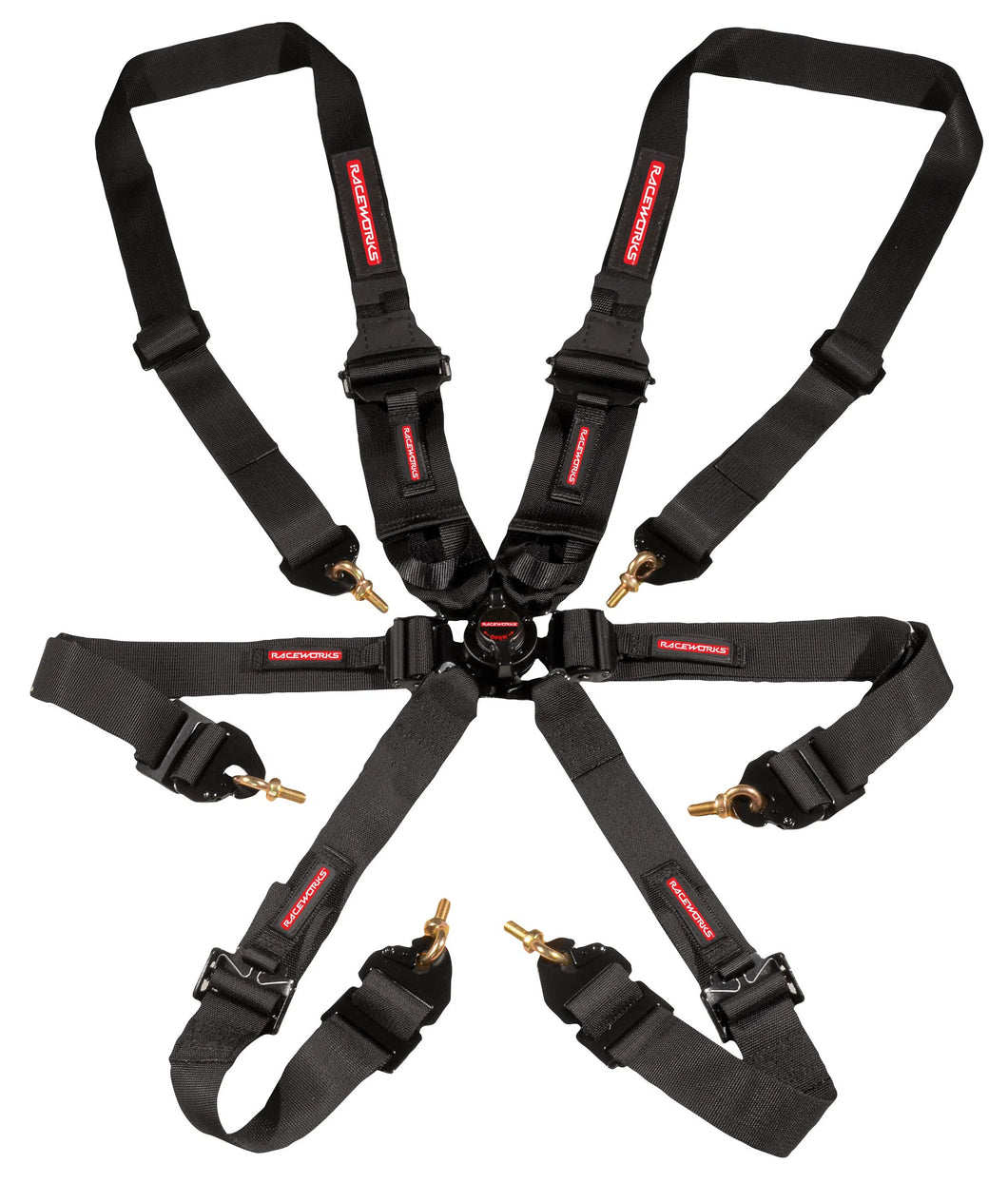 6 POINT FIA CAMLOCK HARNESS HANS (BLACK) | VPR-150BK-NZRACEWORKS-Autoignite NZ