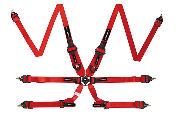 6 POINT FIA CAMLOCK HARNESS HANS (RED) | VPR-150RD-NZRACEWORKS-Autoignite NZ