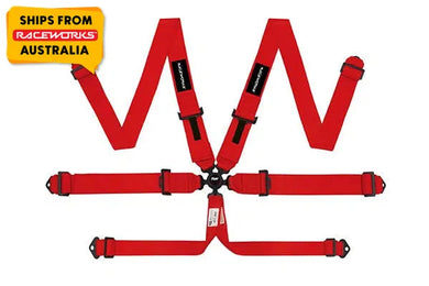 6 POINT SFI CAM LOCK HARNESS (RED) | VPR-130RD-NZRACEWORKS-Autoignite NZ