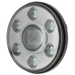 7" LED H/LIGHT 9-36V HIGH /LOW BEAM CHROME FACE 7LEDs 65 Watt-IGNITE-Autoignite NZ
