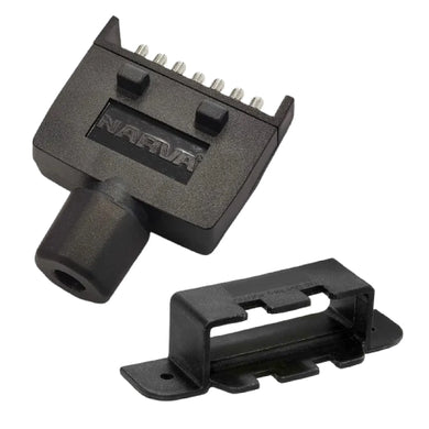 7 PIN FLAT MALE TRAILER PLUG & HOLDER | 82141-AUTOIGNITE-Autoignite NZ