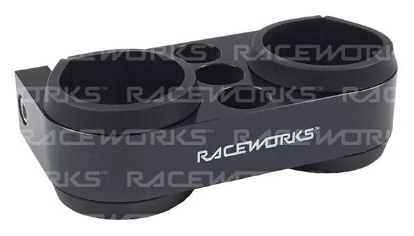 RACEWORKS BLACK BILLET TWIN PUMP BRACKET | ALY-089BK