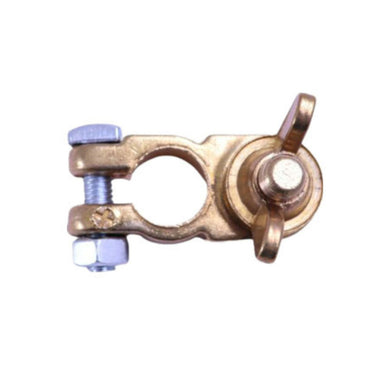 H/DUTY BATTERY TERMINAL POS 10mm STUD BRASS W/NUT-Battery Terminal-AUTOIGNITE-Autoignite NZ