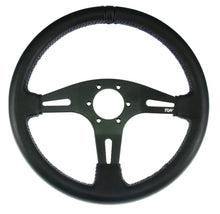 Load image into Gallery viewer, RACEWORKS LEATHER FLAT STEERING WHEEL 350MM

