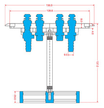 Load image into Gallery viewer, RACEWORKS FIXED FUEL PUMP HANGER SUITS SINGLE/TWIN 39MM-40MM PUMPS | ALY-086BK-NZRACEWORKS-Autoignite NZ
