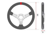 Load image into Gallery viewer, STEERING WHEEL FLAT LEATHER WITH GREY STITCHING | VPR-195GY
