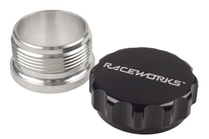 RACEWORKS WELD ON ALUMINIUM FILLER W CAP 1.5IN | RWF-460-24-ABK