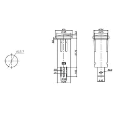 Load image into Gallery viewer, GREEN LED PILOT LAMP 24V PUSH FIT SUITS 12.5mm OPENING 2 x
