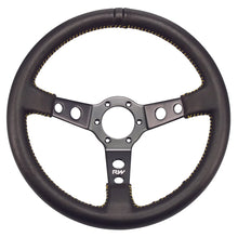 Load image into Gallery viewer, STEERING WHEEL DEEP LEATHER WITH ORANGE STITCHING | VPR-194OR
