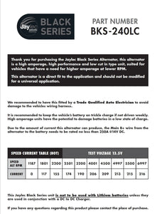 ALT 12V 240A L/CRUISER V8 DSL TOTOTA 76,79 & 200 SERIES | BKS-240LC-AUTOIGNITE-Autoignite NZ