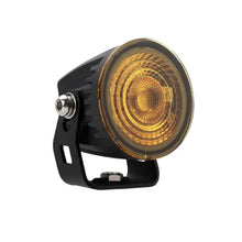 Load image into Gallery viewer, AMBER LED ROUND WORKLAMP FLOOD BEAM 9 - 36V 12W 4 LEDs BLACK-IGNITE-Autoignite NZ

