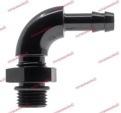 AN-6 ORB TO 1/4IN BARB 90DEG SWIVE-NZRACEWORKS-Autoignite NZ