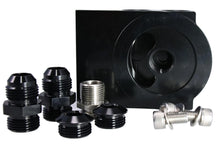 Load image into Gallery viewer, BILLET 4PORT SIDE ENTRY OIL FILTER MOUNT | ALY-153BK-NZRACEWORKS-Autoignite NZ
