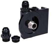 Load image into Gallery viewer, BILLET 4PORT SIDE ENTRY OIL FILTER MOUNT | ALY-153BK-NZRACEWORKS-Autoignite NZ
