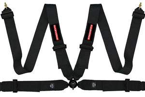 BLACK 4POINT FIA CAM LOCK HARNESS, 3IN BELTS, SNAP HOOK ENDS | VPR-120BK-NZRACEWORKS-Autoignite NZ